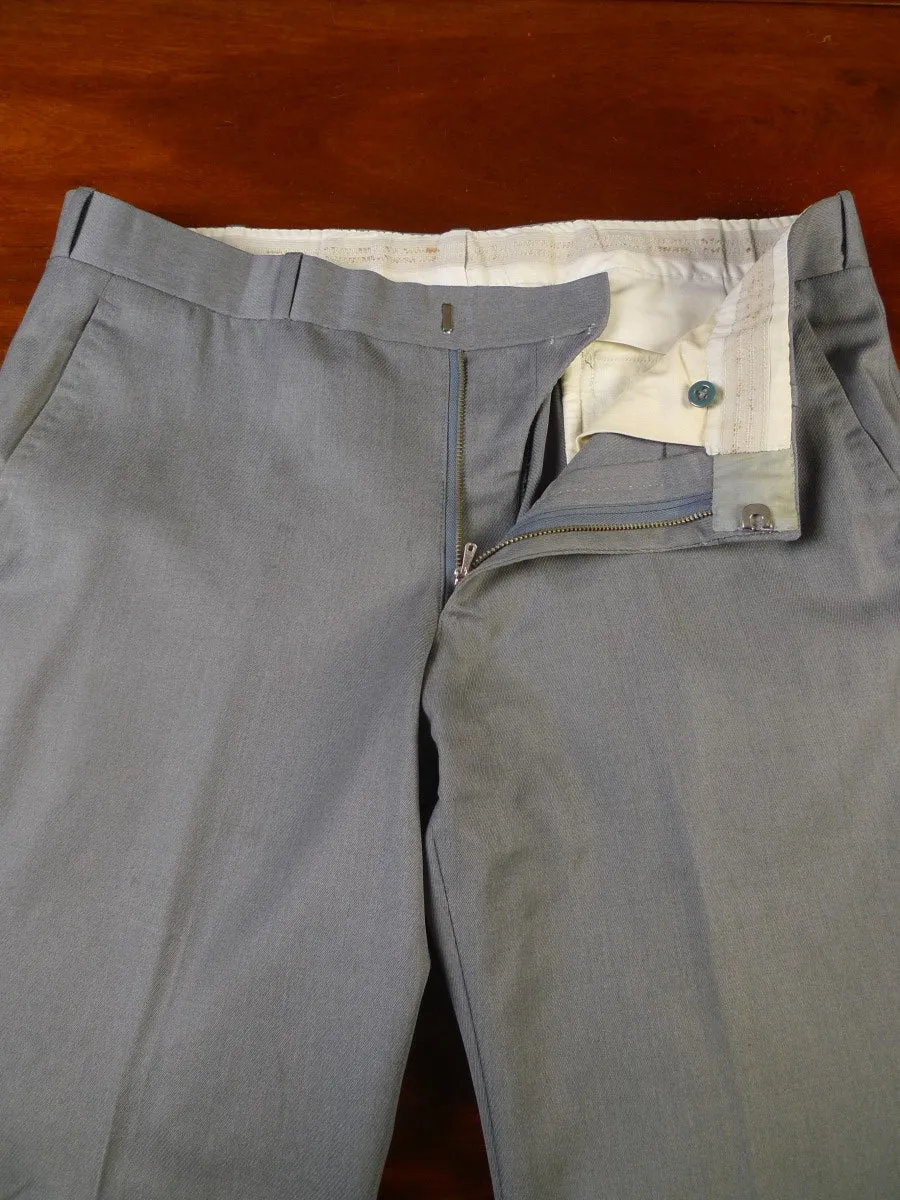 24/0079 vintage davies & son savile row bespoke heavyweight grey cavalry twill trouser 36