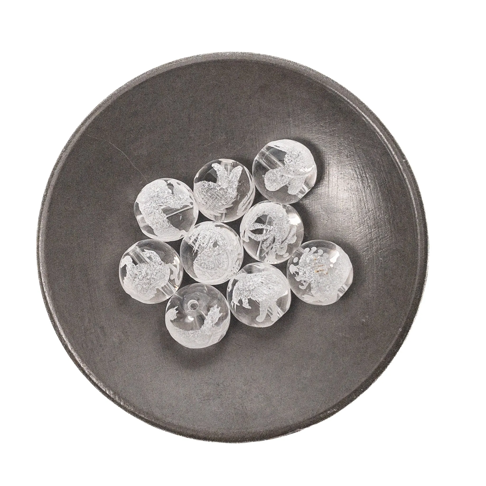 9 Dragon Sons Crystal Quartz Beads - 9 Bead Set (P2200)