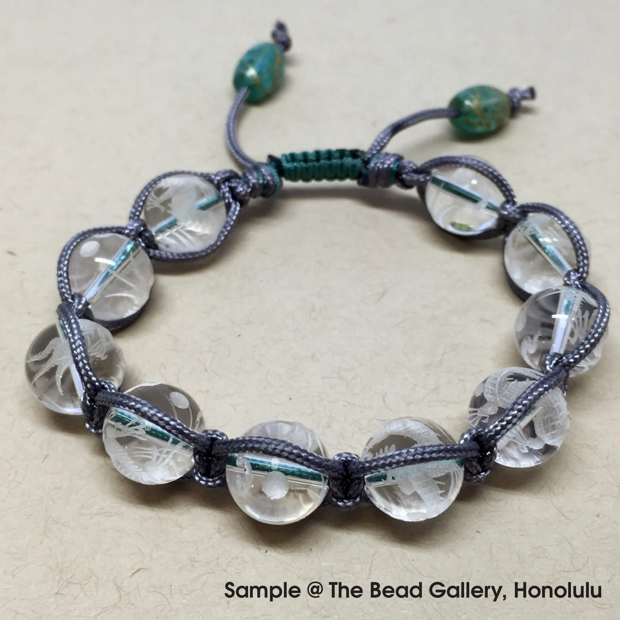 9 Dragon Sons Crystal Quartz Beads - 9 Bead Set (P2200)