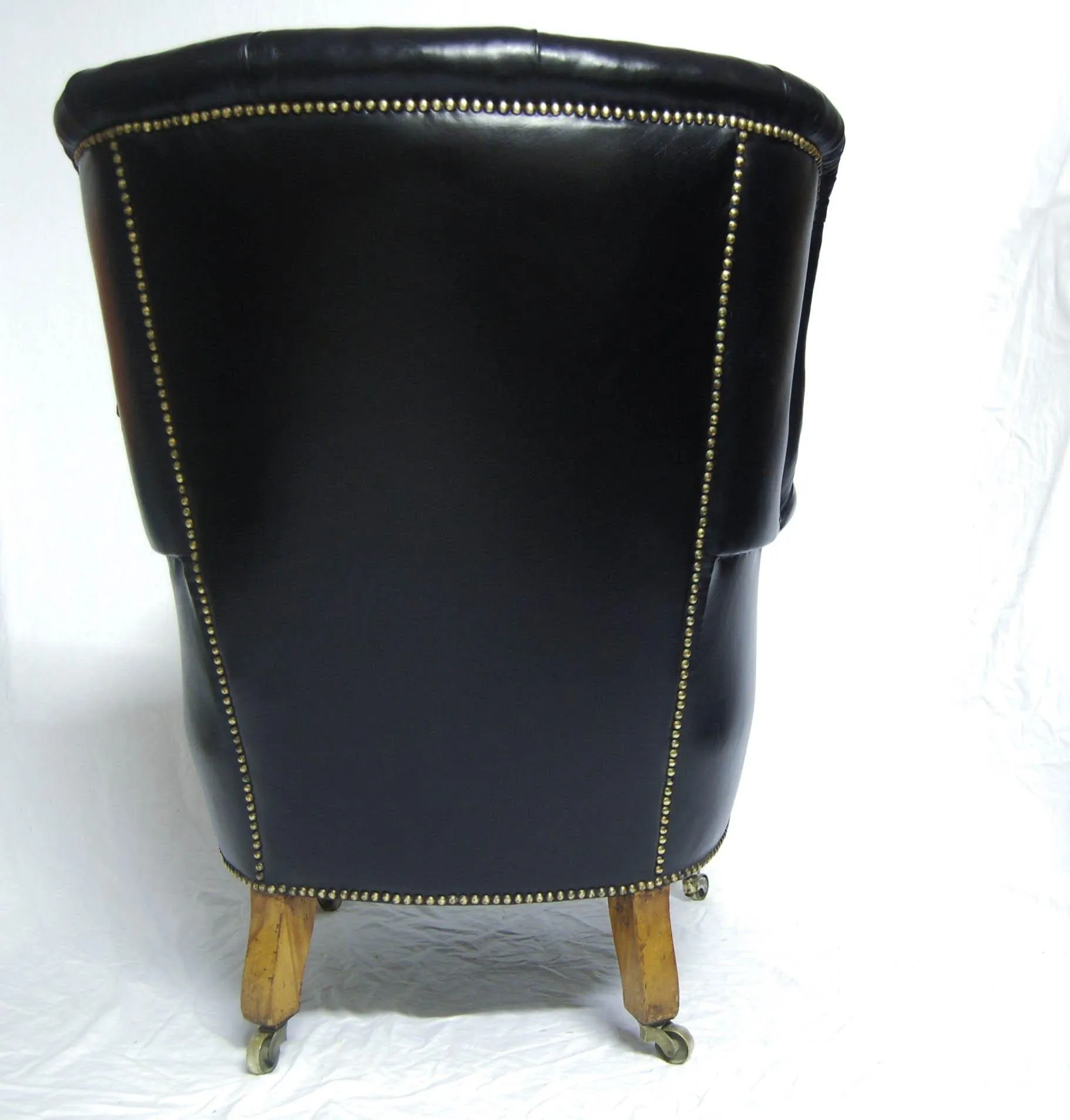 A Rare Pair of Early Victorian Bergere Library Chairs by Holland & Sons