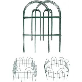 Amagabeli Decorative Garden Fence 24 in x 35 ft Rustproof Green Iron Landscape Fencing ET297