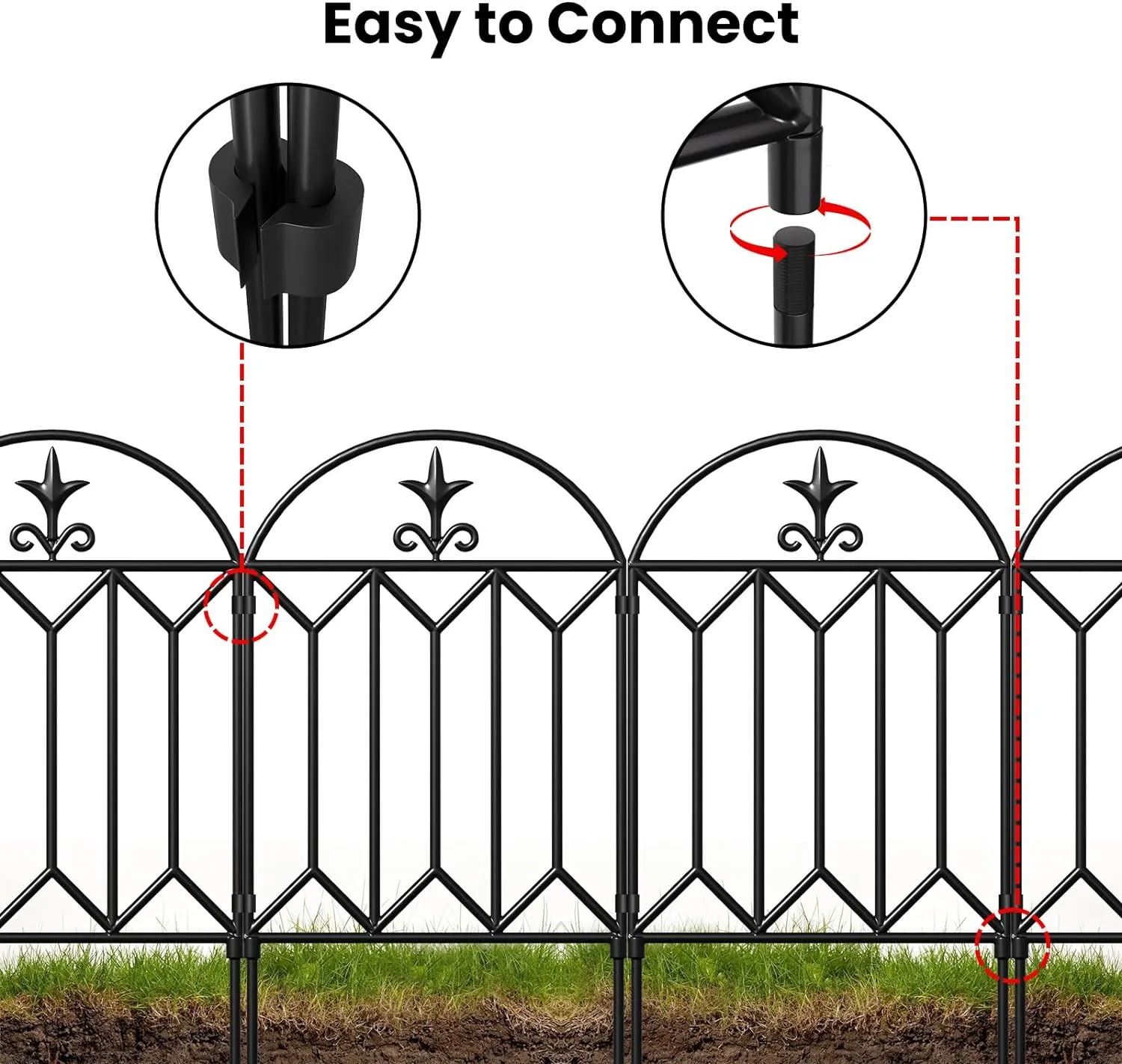 Amagabeli Garden Fence 24inx10ft Outdoor Decorative Fencing Model Number ET100X