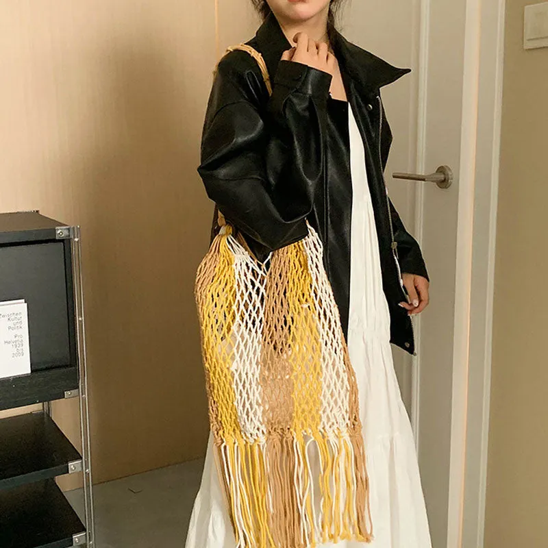 Beach Style Straw Bag