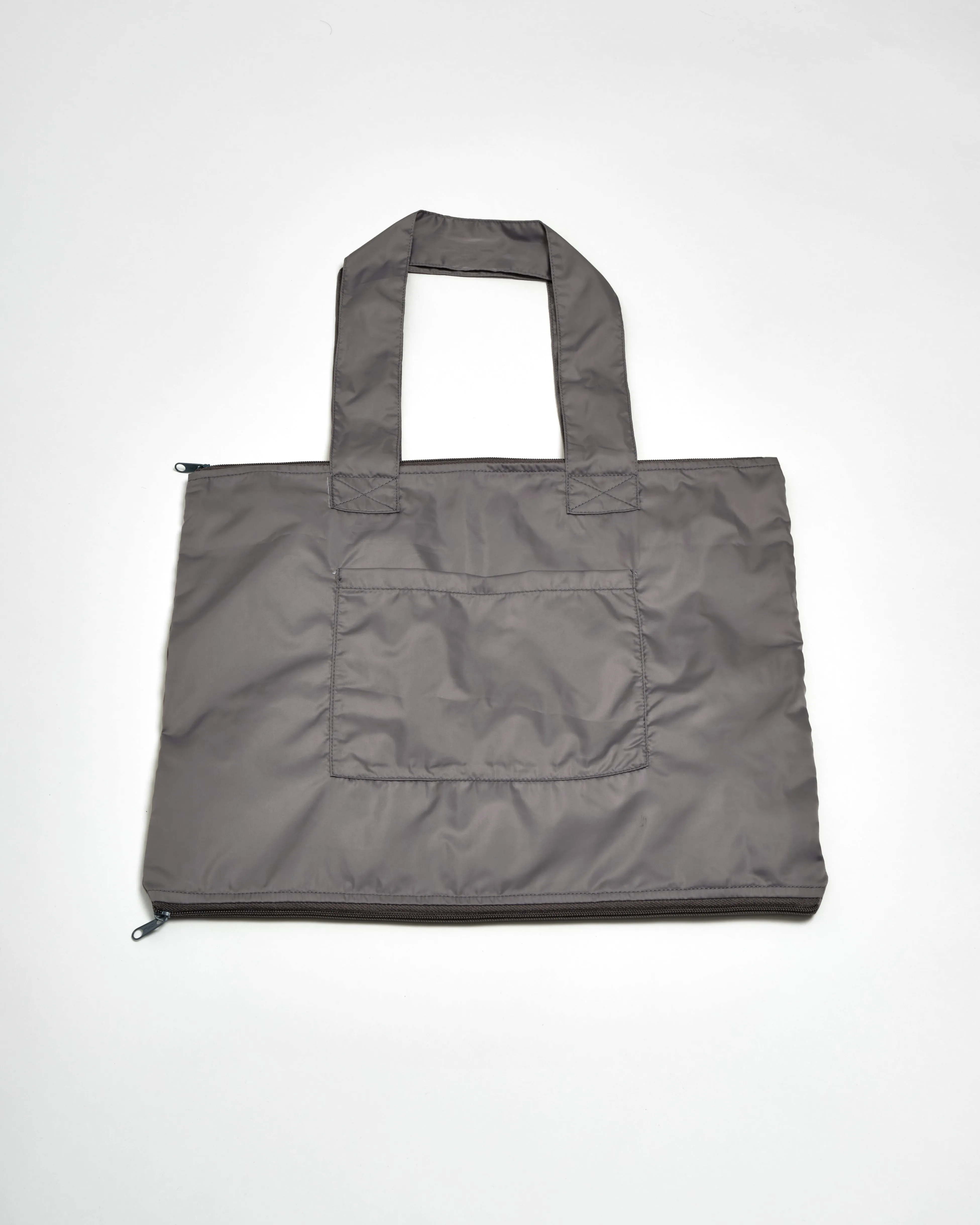 Birds and Lilies Grey CarryAll Expandable Washable Tote Bag 2.0