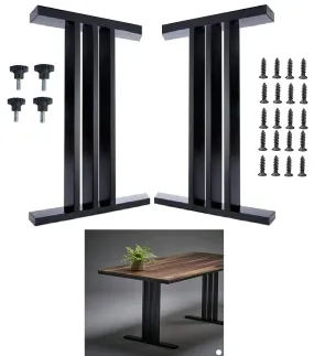 BLOO BASKET Legs for Table,Dining Table Leg Metal Industrial Style, H-27 Inch/W-20Inch, Set of 2 (i Design)