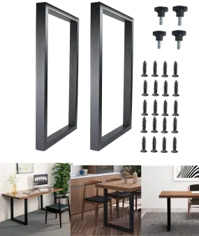 BLOO BASKET Legs for Table,Dining Table Leg Metal Industrial Style, H-27 Inch/W-20Inch, Set of 2 (SQUARE Design)