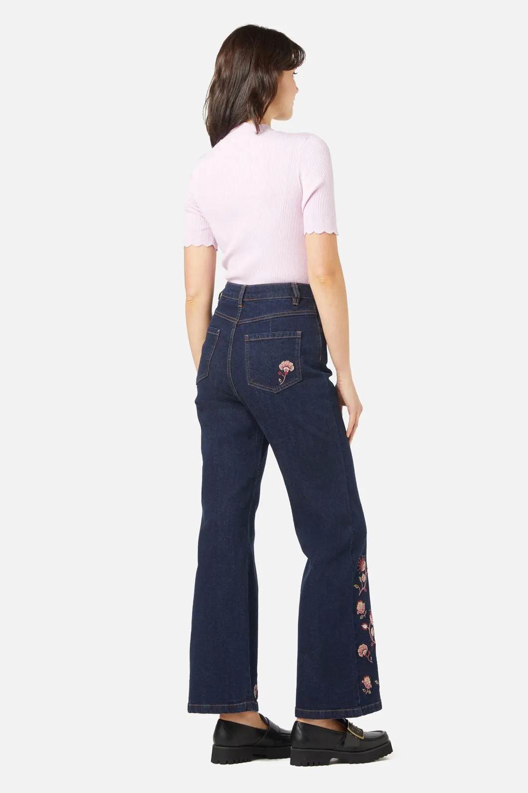 Boho Paisley Embroidered Jean