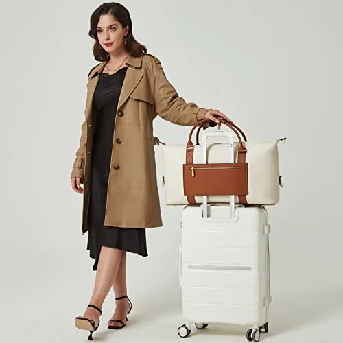 BOSTANTEN Weekender-Overnight Leather Duffel Bag for Women