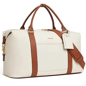 BOSTANTEN Weekender-Overnight Leather Duffel Bag for Women