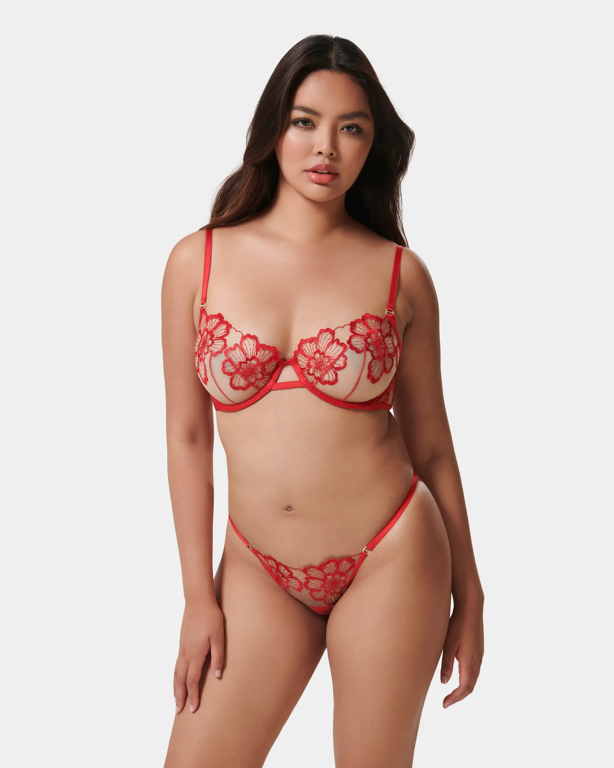 Catalina Brief Red/Sheer