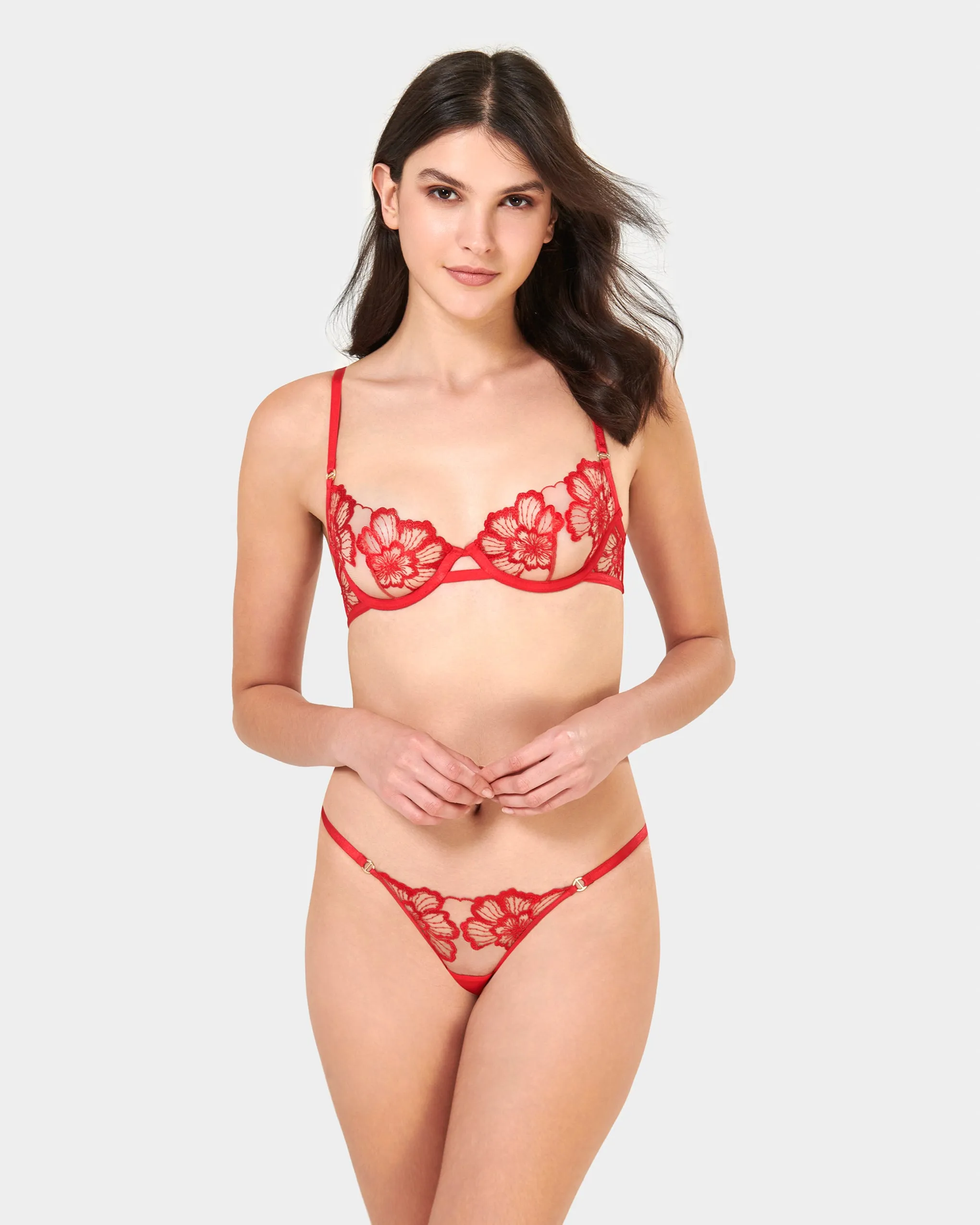 Catalina Brief Red/Sheer