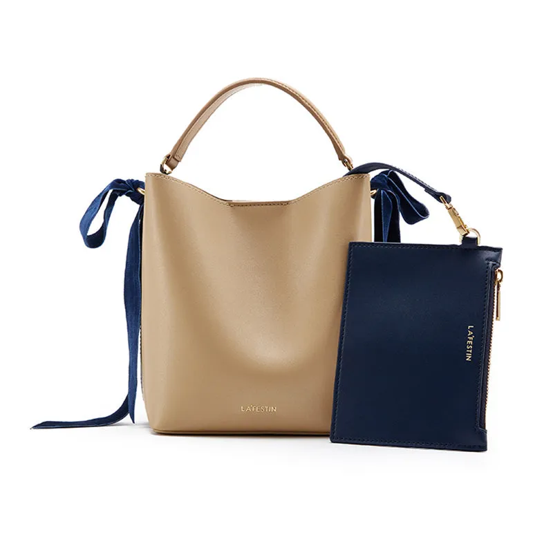 Chic Womens Bucket Bag Leather Handbags Crossbody Bags for Women