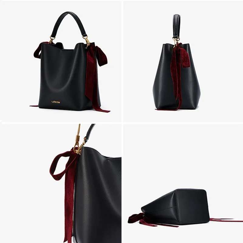 Chic Womens Bucket Bag Leather Handbags Crossbody Bags for Women