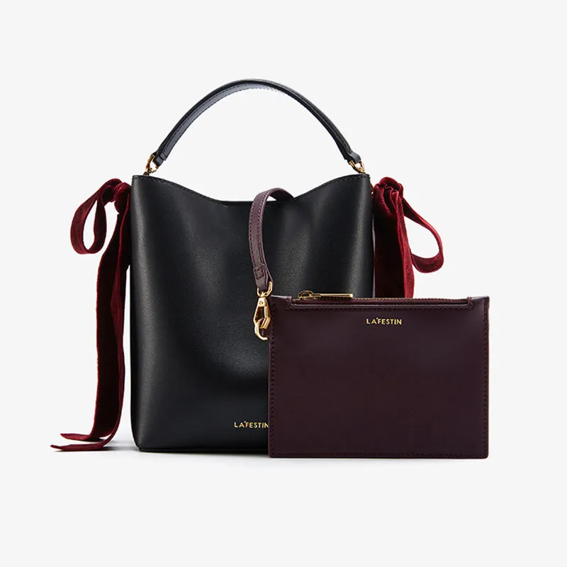 Chic Womens Bucket Bag Leather Handbags Crossbody Bags for Women