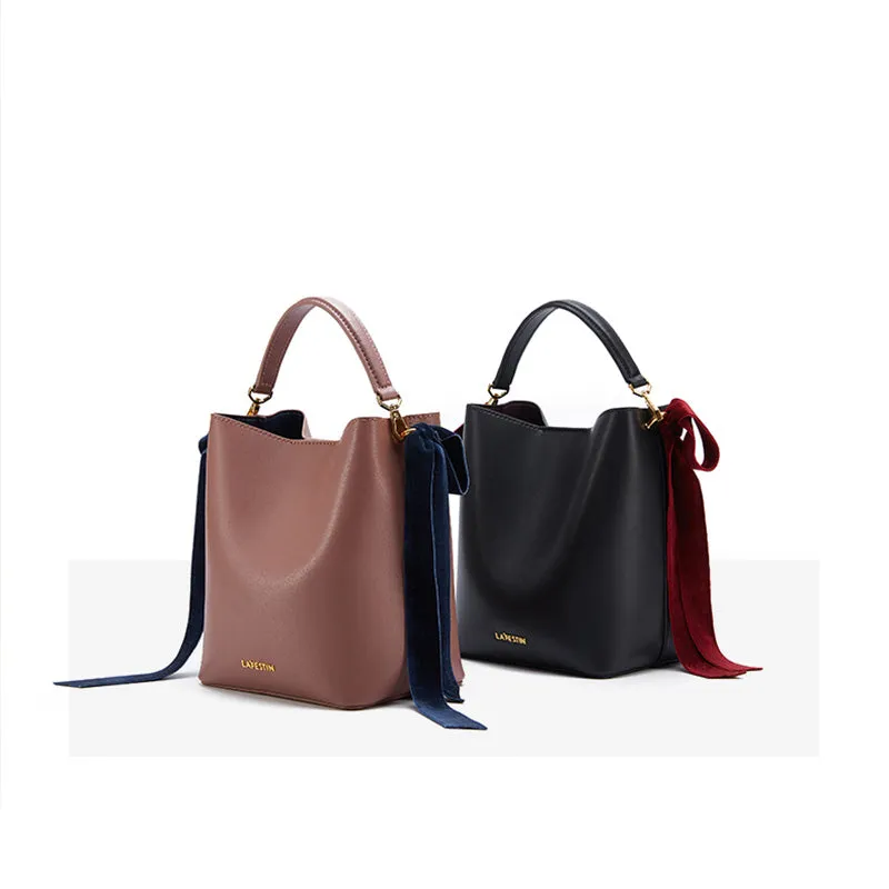 Chic Womens Bucket Bag Leather Handbags Crossbody Bags for Women