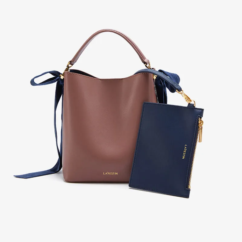 Chic Womens Bucket Bag Leather Handbags Crossbody Bags for Women