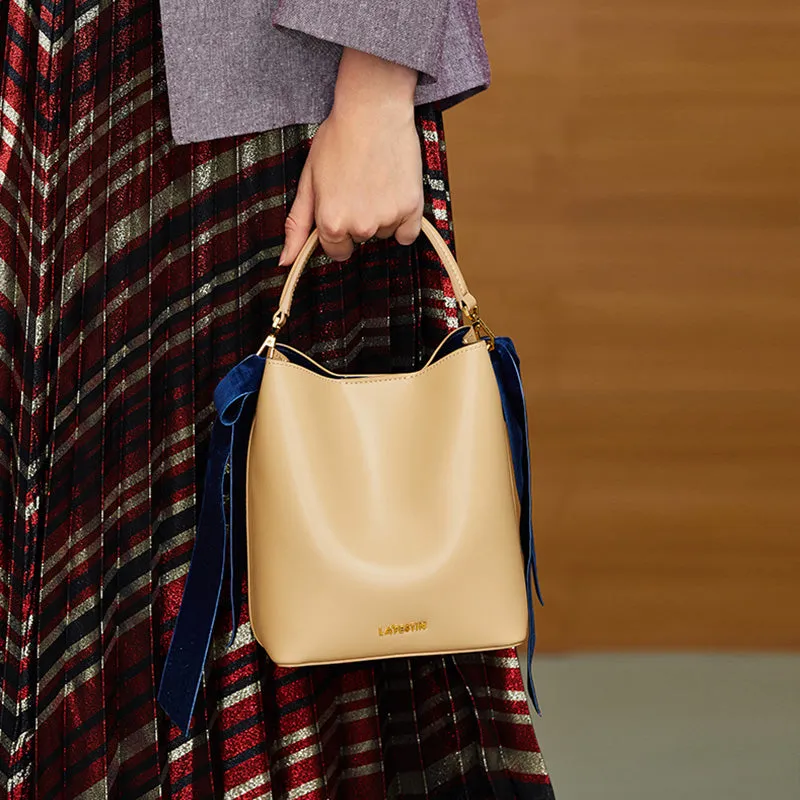Chic Womens Bucket Bag Leather Handbags Crossbody Bags for Women