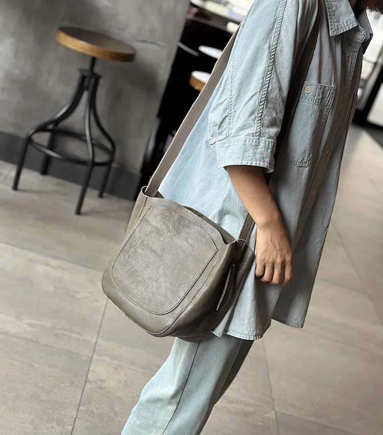 Chic Womens Leather Over The Shoulder Bag Leather Crossbody Purse