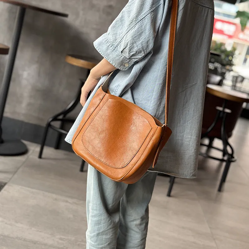 Chic Womens Leather Over The Shoulder Bag Leather Crossbody Purse