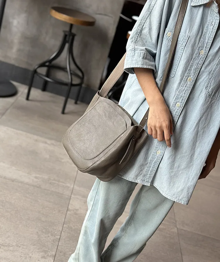 Chic Womens Leather Over The Shoulder Bag Leather Crossbody Purse