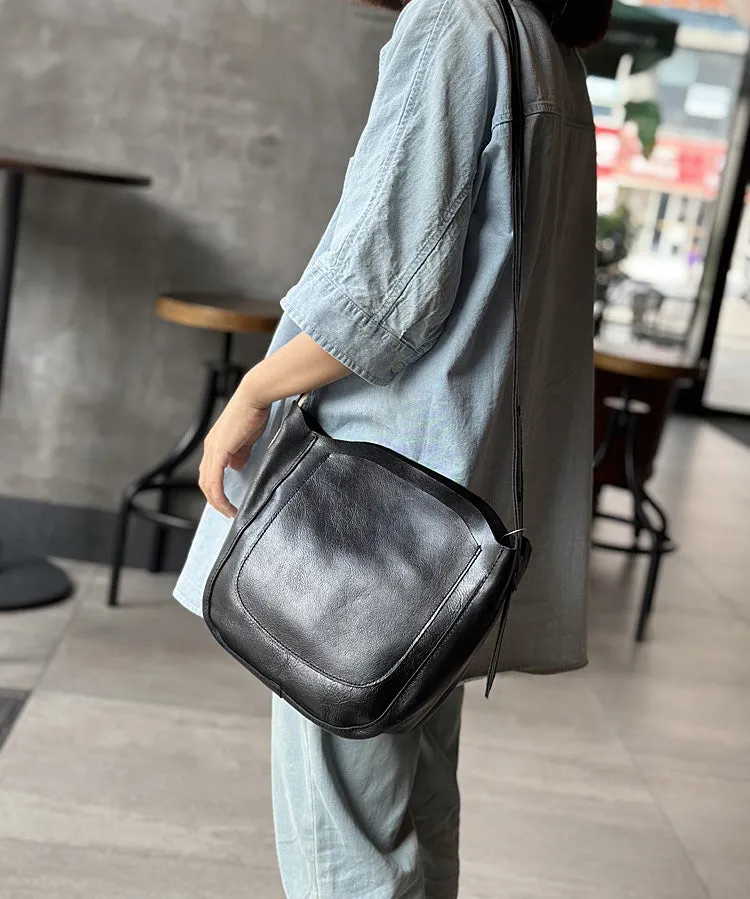 Chic Womens Leather Over The Shoulder Bag Leather Crossbody Purse