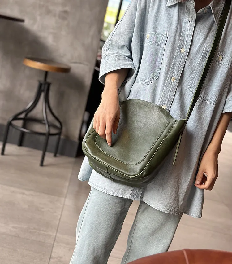 Chic Womens Leather Over The Shoulder Bag Leather Crossbody Purse
