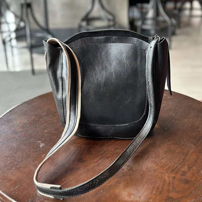 Chic Womens Leather Over The Shoulder Bag Leather Crossbody Purse