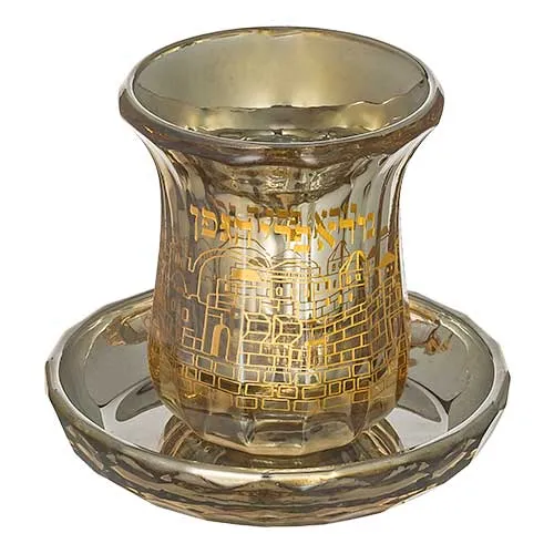 Crystal Kiddush Cup Without Leg 9 Cm Contain 100ml / 3.4oz