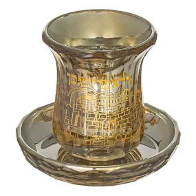 Crystal Kiddush Cup Without Leg 9 Cm Contain 100ml / 3.4oz