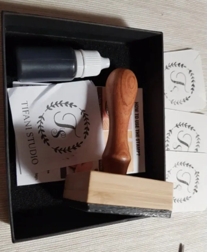 Custom Stamp - Large Custom Rubber Stamp - Custom Logo Stamp - Custom Stamps - Wood Handle Business Stamp - Bag Stamp - Branding Package