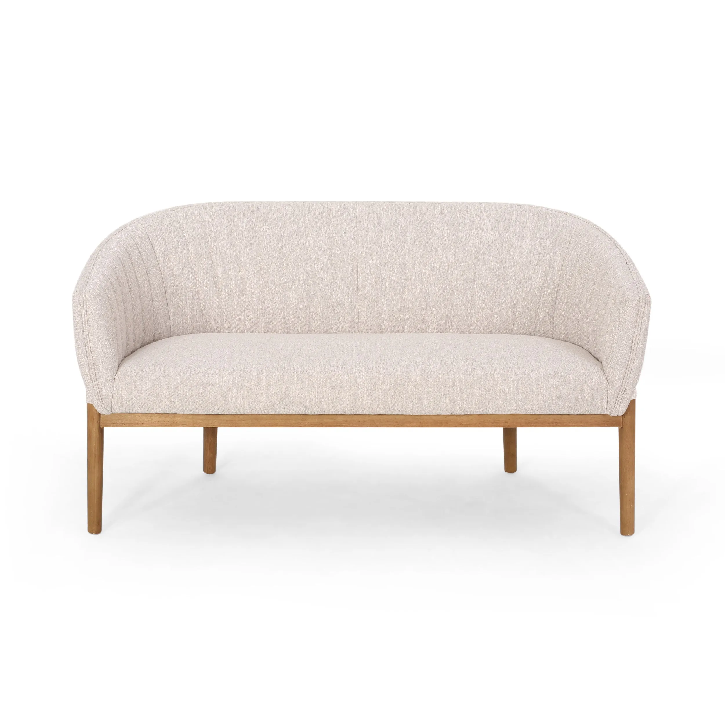 Deborah Mid-Century Fabric Settee