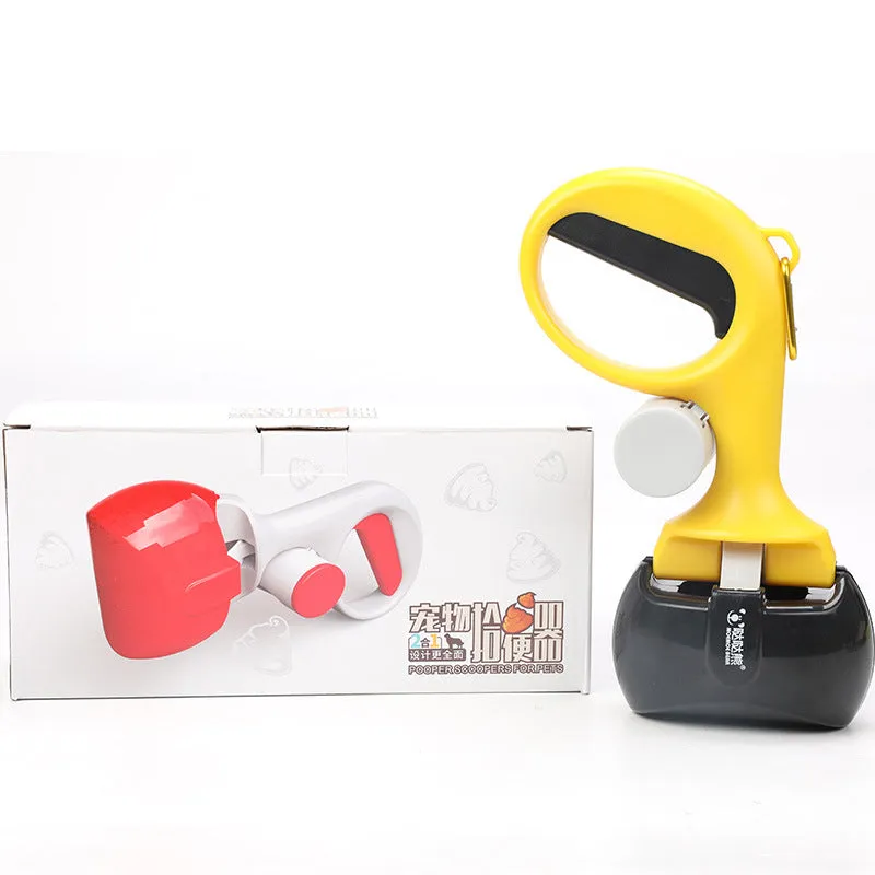 Dogs and Cats Pooper Scooper Two-in-One Portable Pet Pooper Scooper with Garbage Bag