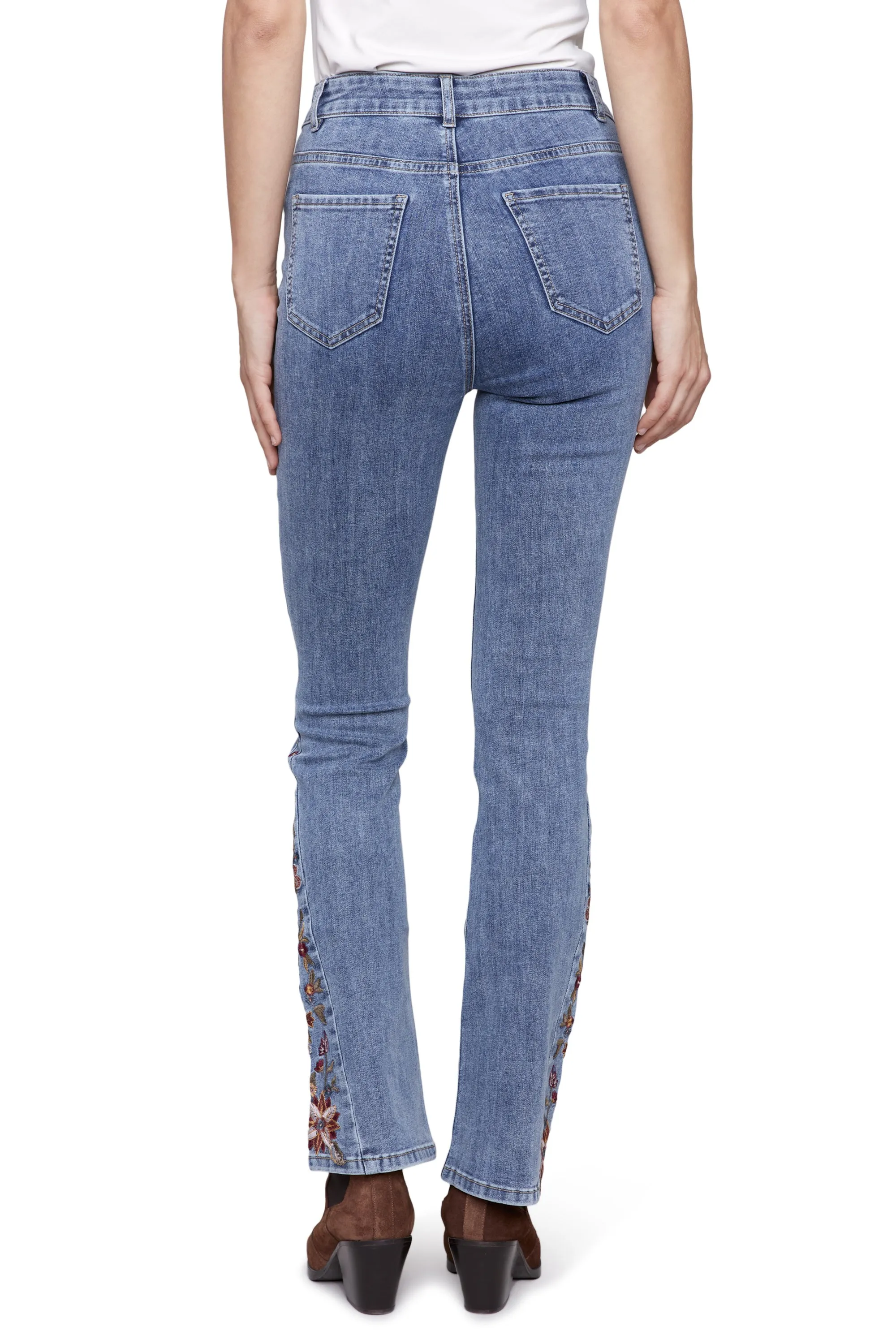 Embroidered Hem Jean