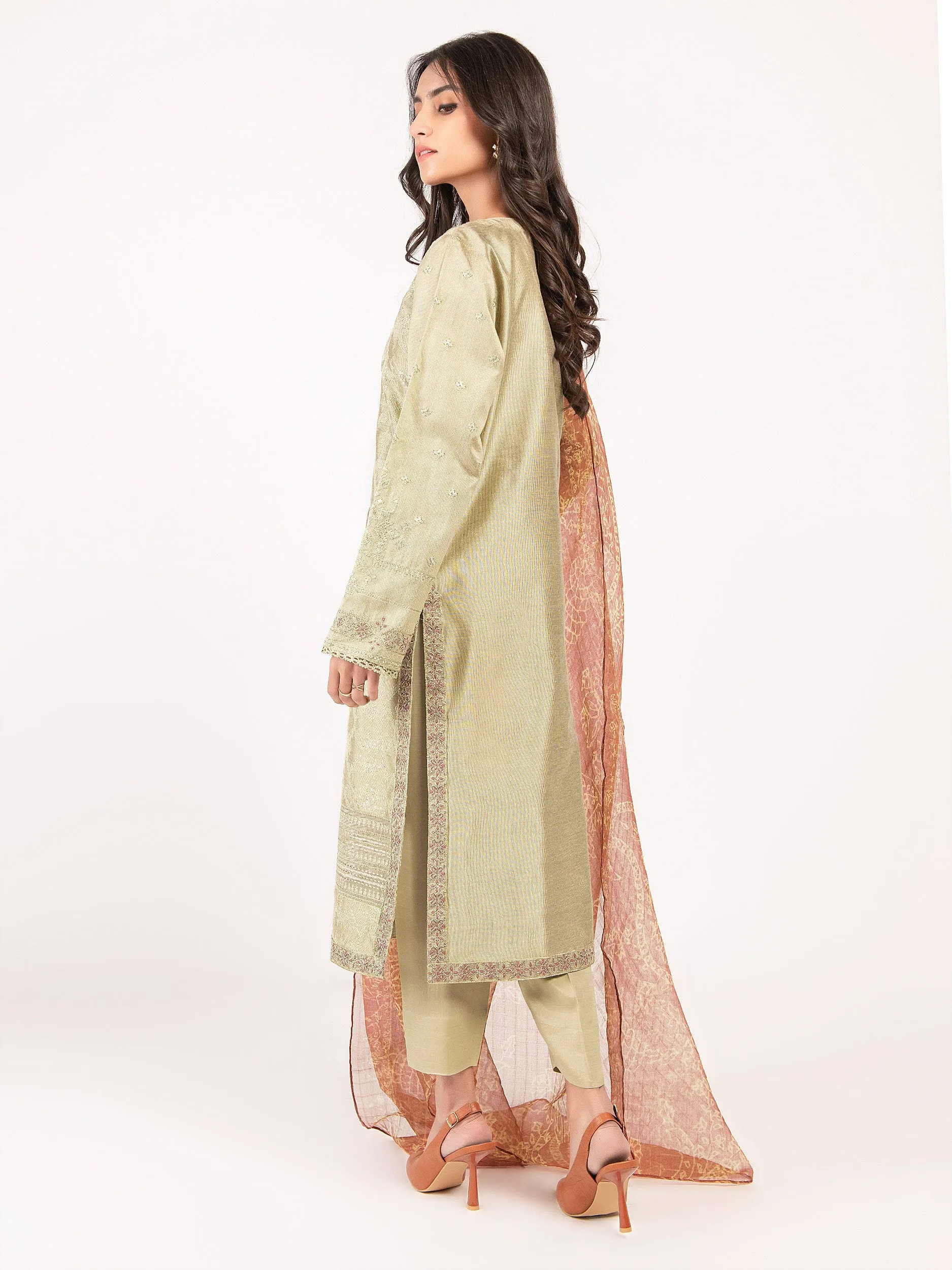 Embroidered Viscose Suit