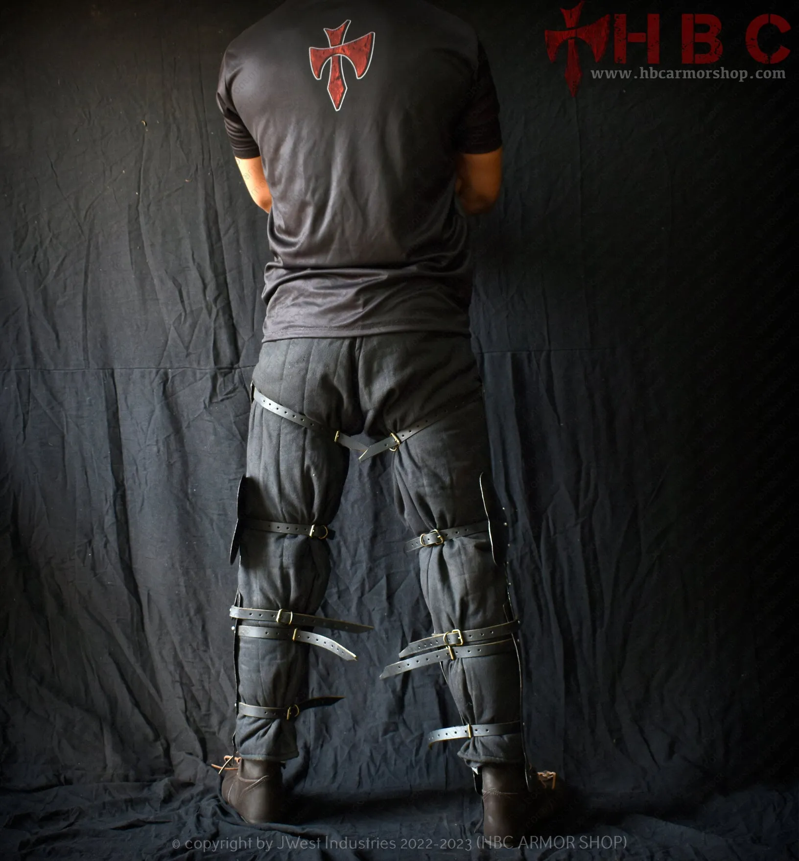 European Leg Armour With front Shin Guard
