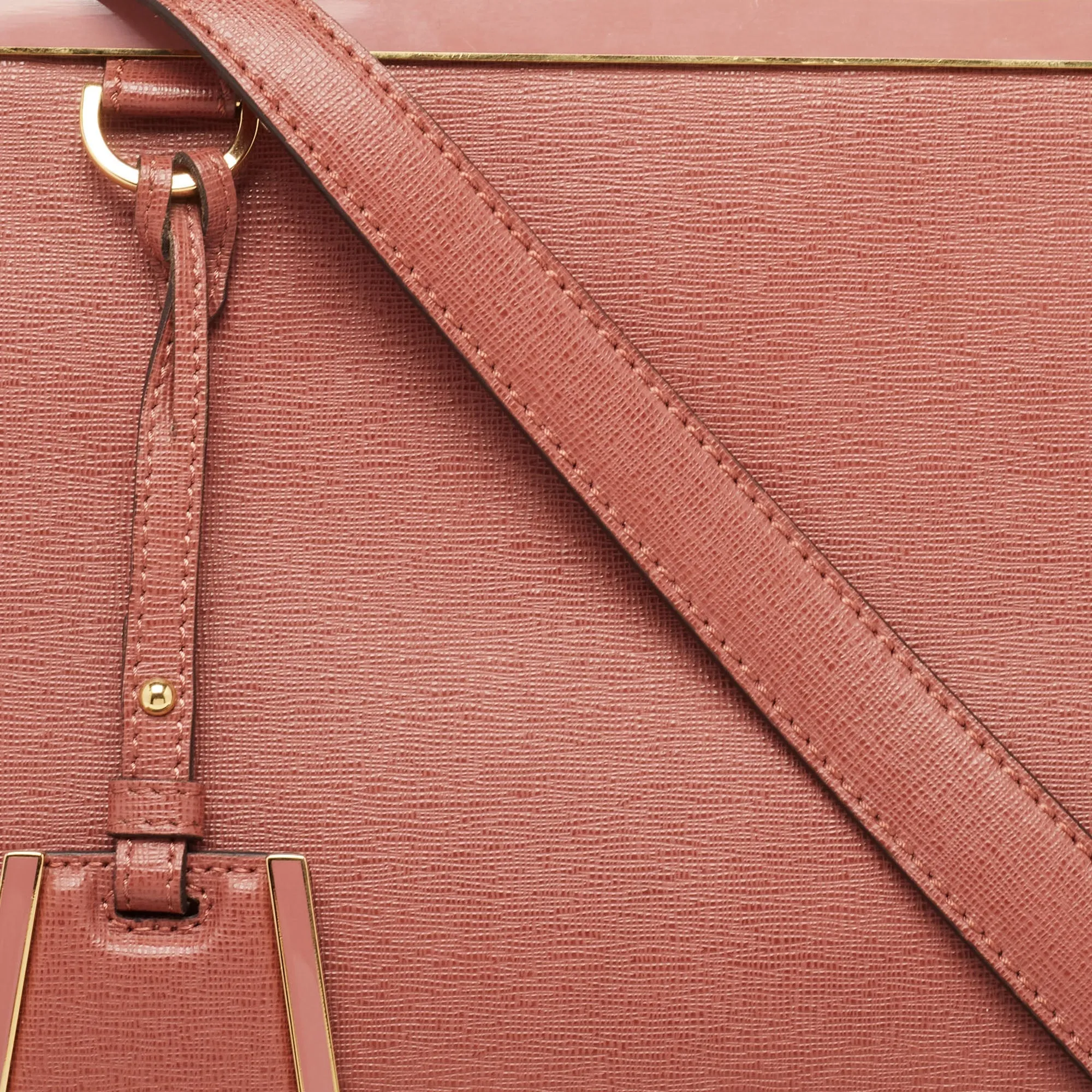 Fendi Punch Pink Leather Medium 2Jours Tote