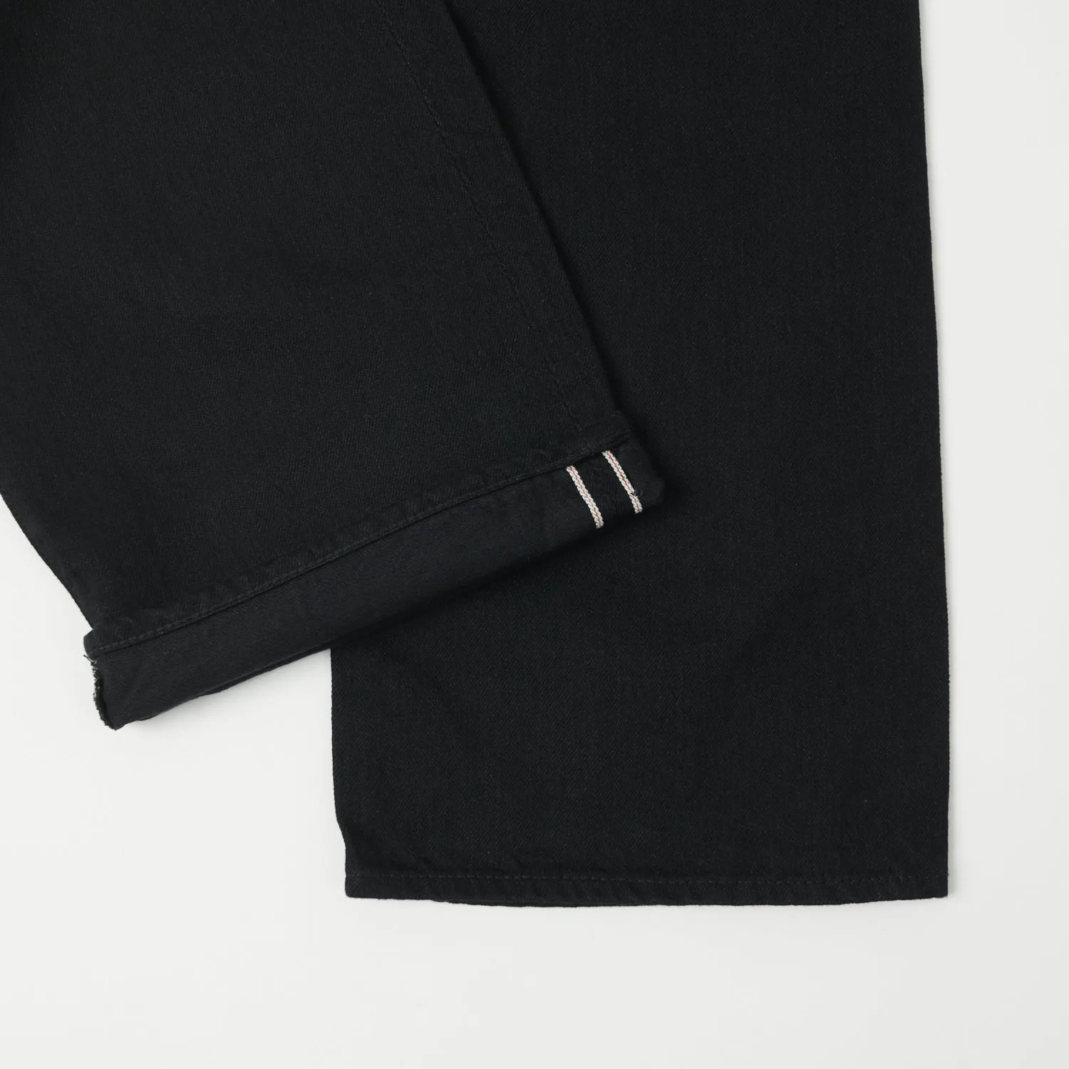 Full Count 1121BK 'Duke' 12oz Black X Black Denim Extra Wide Straight Jean - Black One Wash