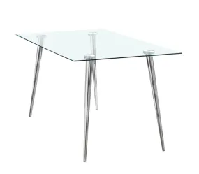 Gilman Rectangle Glass Top Dining Table Price