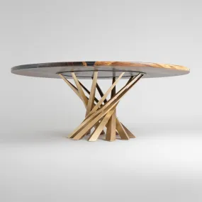 Gold Table Base 325 Filar 28H DIY Metal Furniture