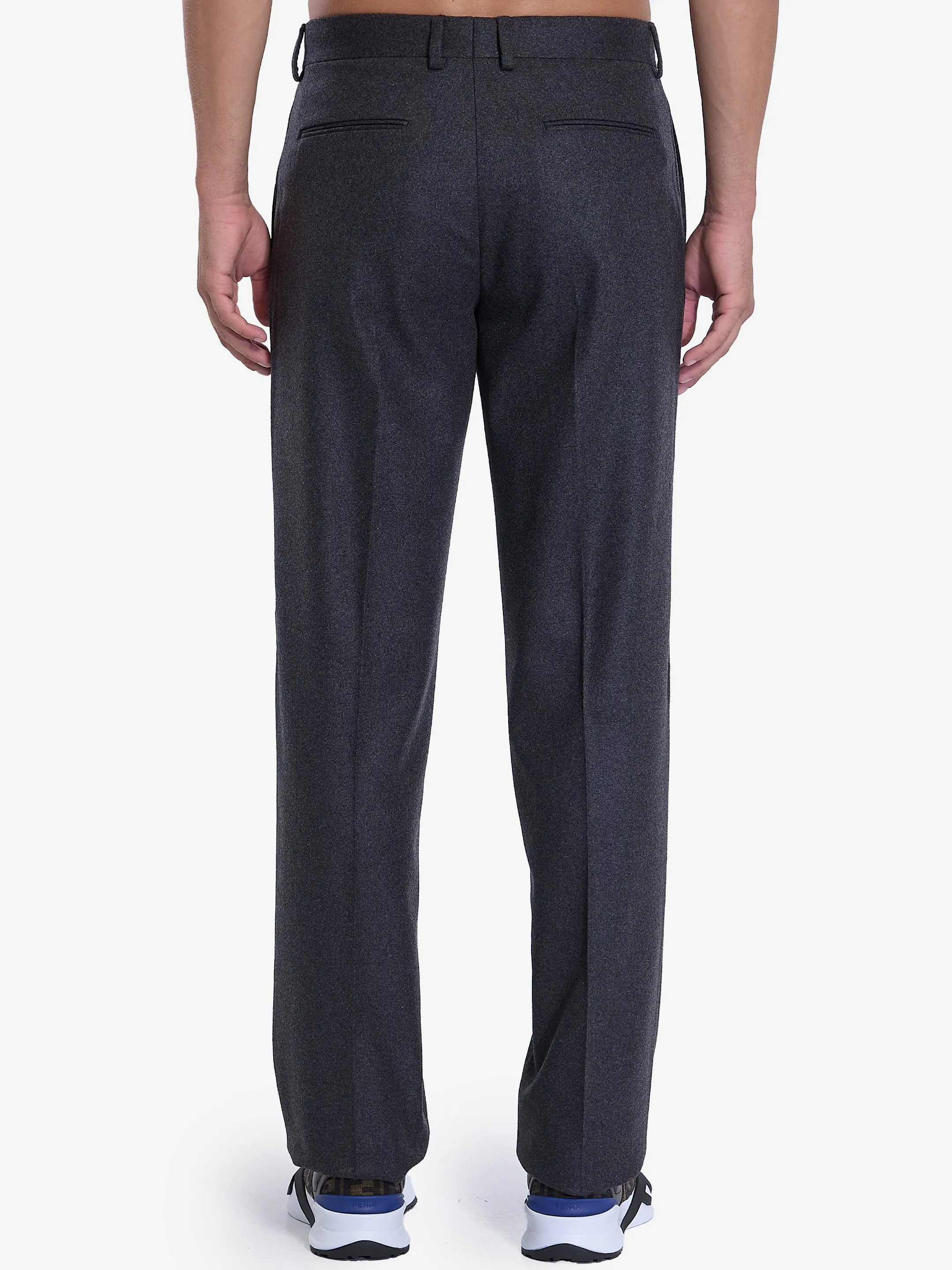 GREY CASHMERE TROUSERS