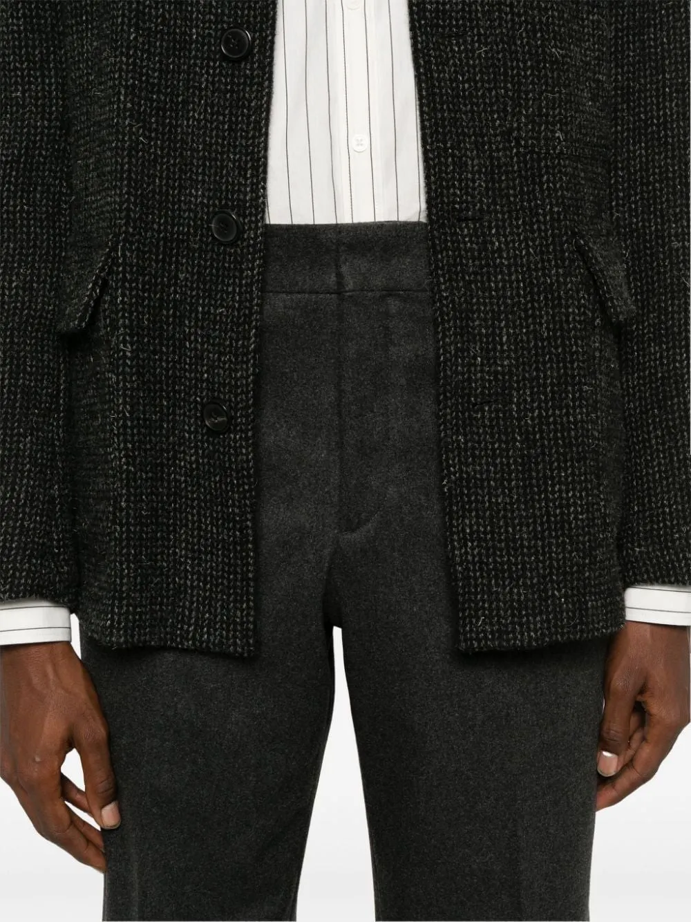 GREY CASHMERE TROUSERS