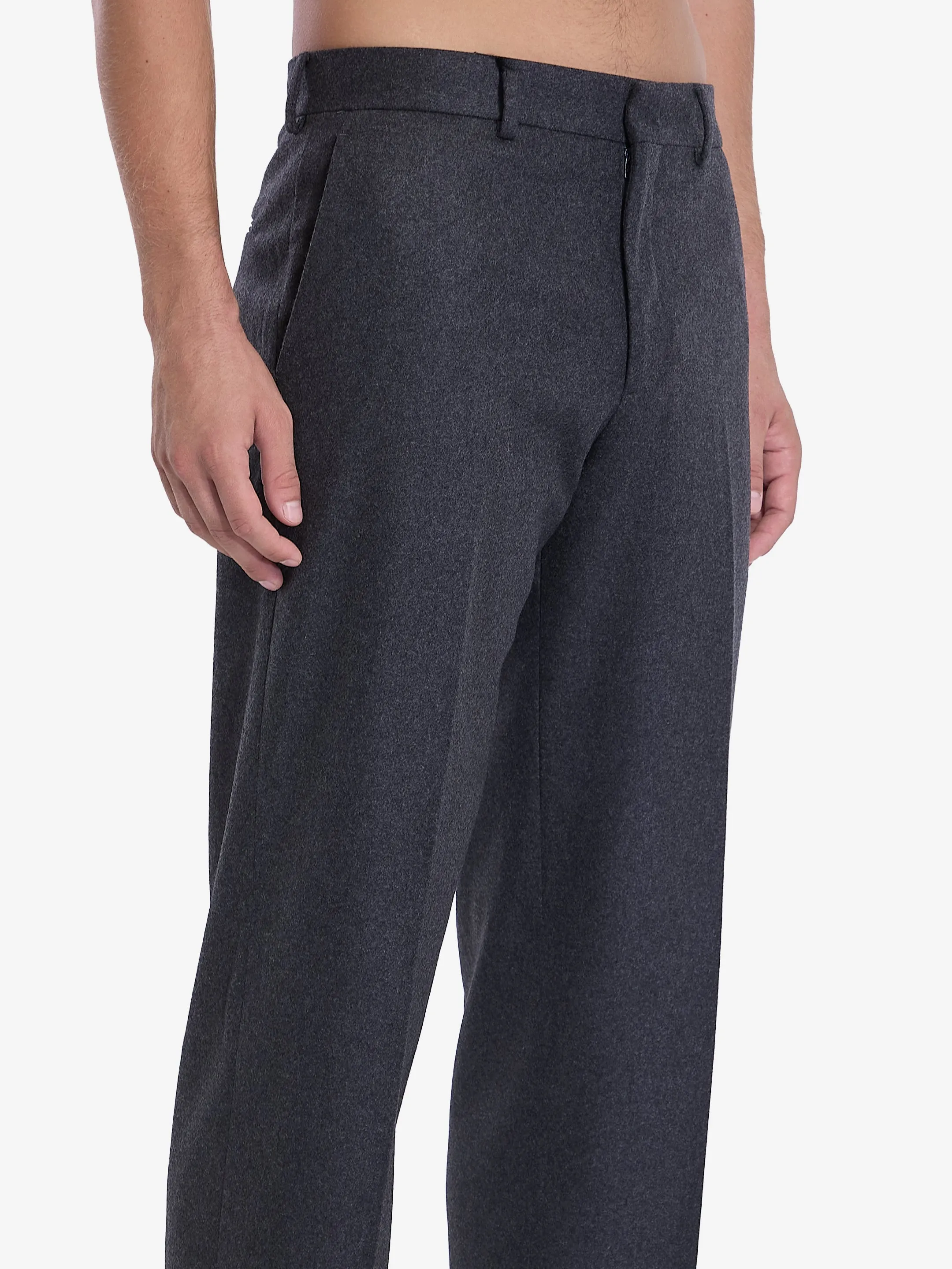 GREY CASHMERE TROUSERS