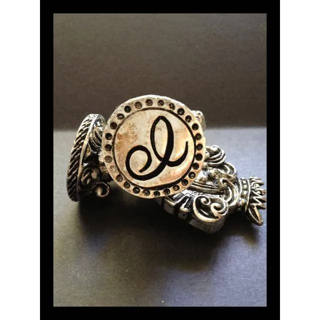 Italian Crafted Silver Script Initial Wax Seal Stamp