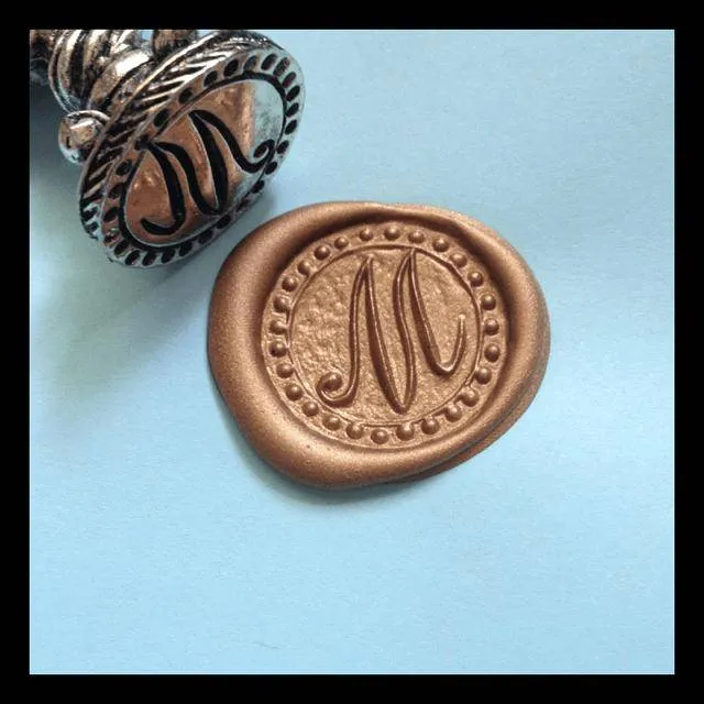 Italian Crafted Silver Script Initial Wax Seal Stamp