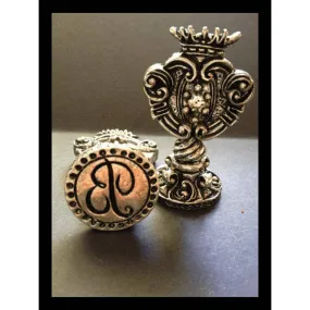 Italian Crafted Silver Script Initial Wax Seal Stamp