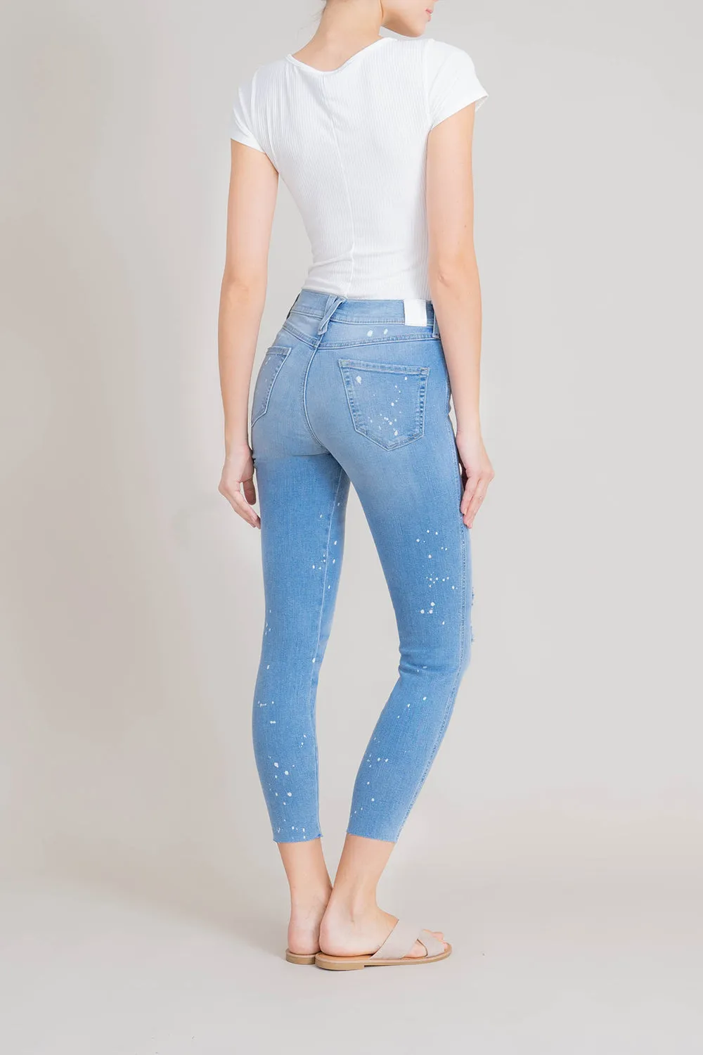 Janie High Rise Raw Hem Skinny