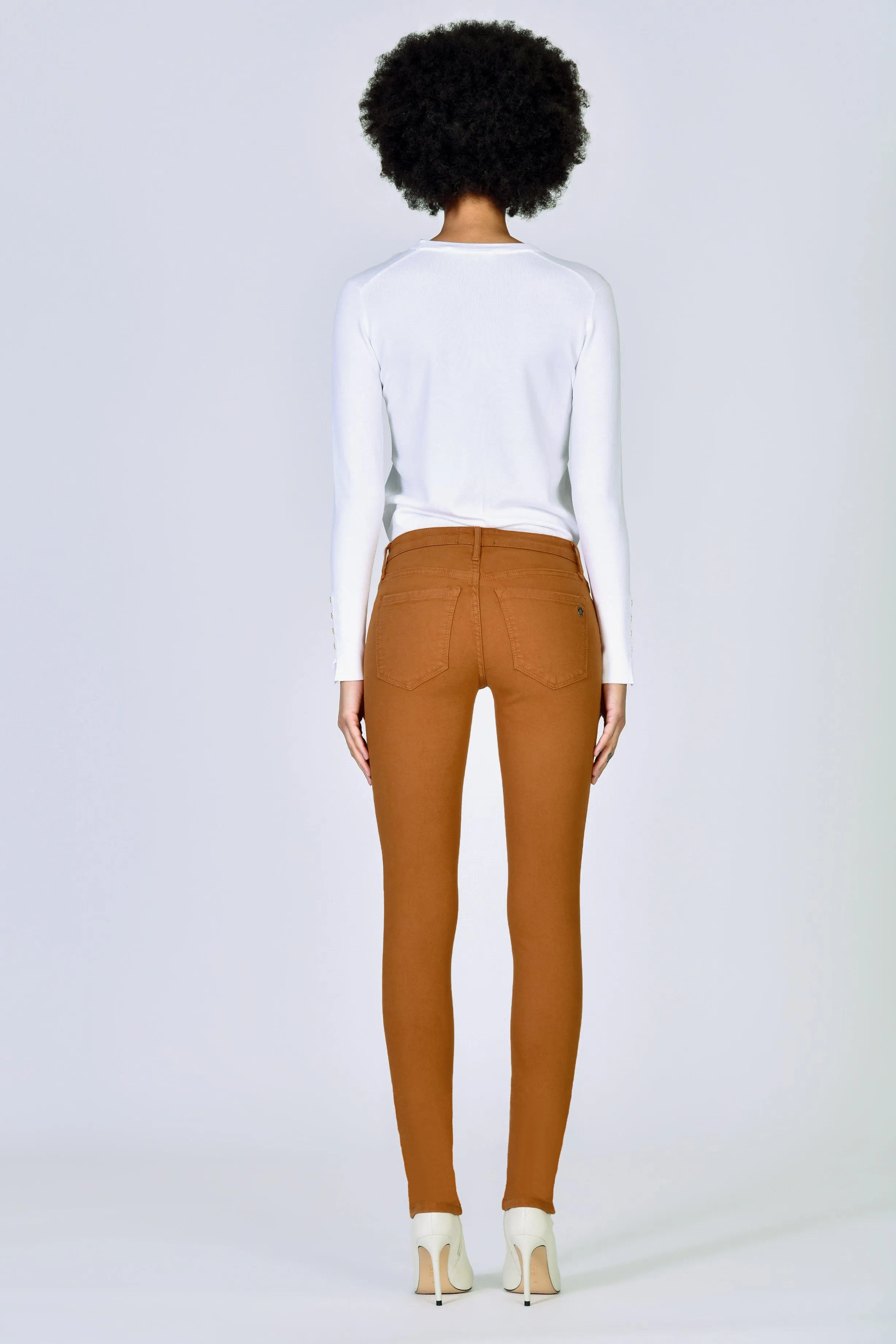 Jude Mid Rise Skinny - Saddle Up