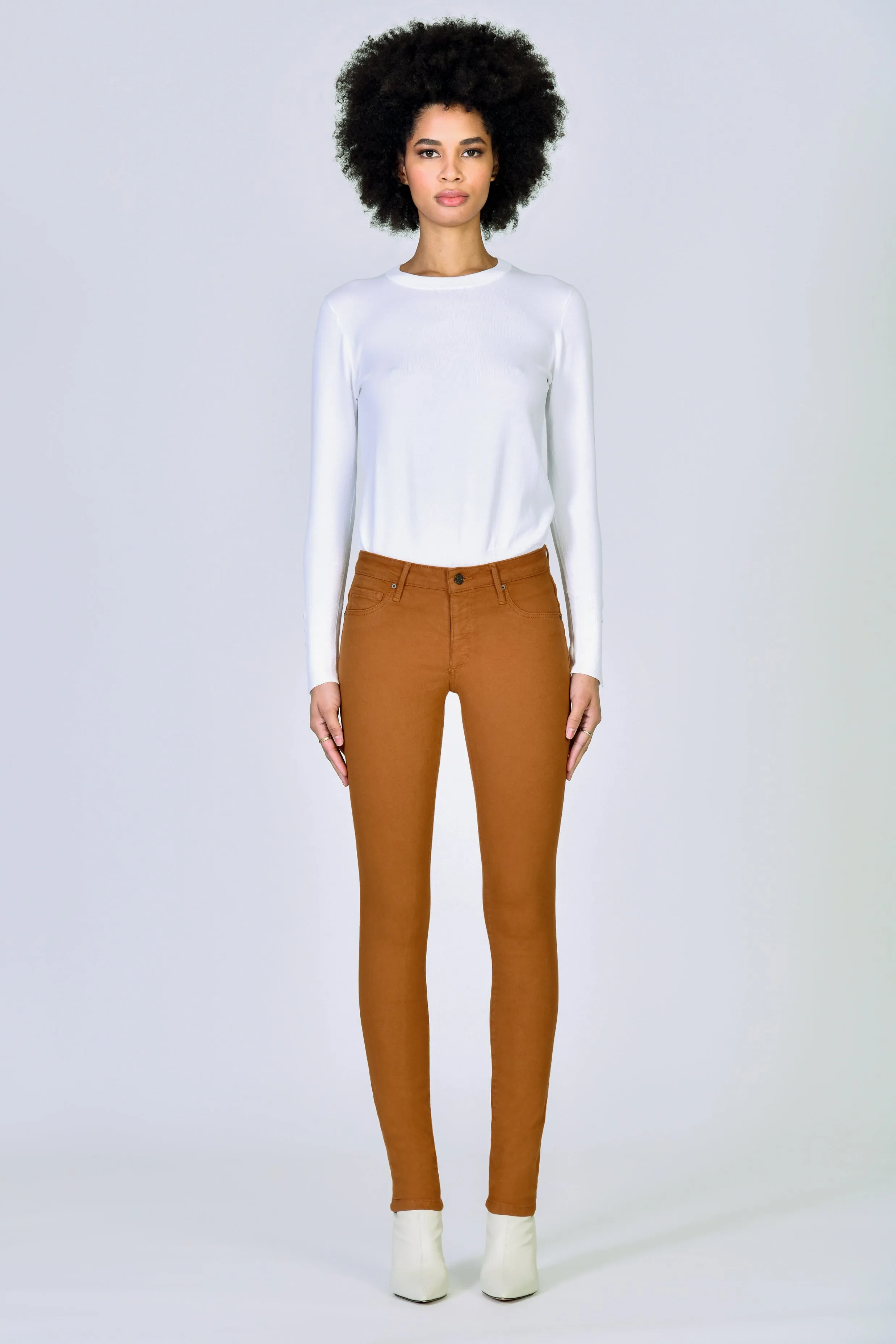 Jude Mid Rise Skinny - Saddle Up