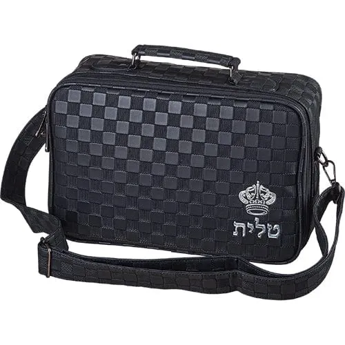 Leatherette Talis Bag "crown" 23*36 Cm - Black