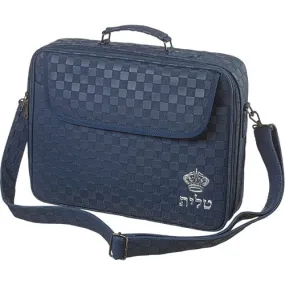 Leatherette Talis Bag "crown" 43*36 Cm - Dark Blue